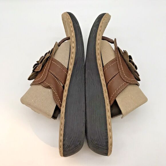 Cliffs by White Mountain Cove Sandals Womens 8M Casual Slip-On Wedge Heel Thong - Picture 6 of 9